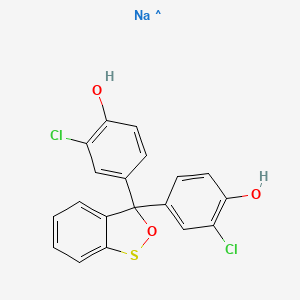 Phenol, 4,4'-(3H-2,1-benzoxathiol-3-ylidene)bis[2-chloro-, sodium salt (1:1)