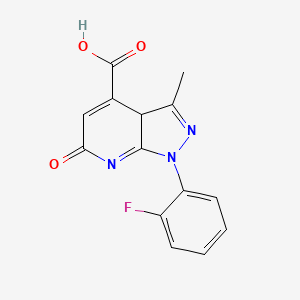 1-(2-fluorophenyl)-3-methyl-6-oxo-3aH-pyrazolo[3,4-b]pyridine-4-carboxylic acid