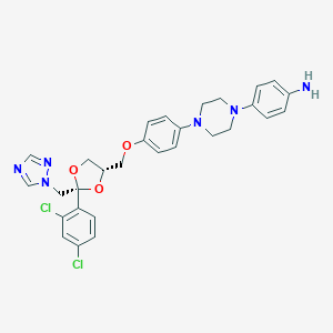 B123486 4-[4-[4-[[(2R,4S)-2-(2,4-Dichlorophenyl)-2-(1,2,4-triazol-1-ylmethyl)-1,3-dioxolan-4-yl]methoxy]phenyl]piperazin-1-yl]aniline CAS No. 1437468-62-6