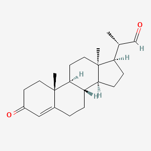 (2S)-2-[(8S,9S,10R,13R,14S,17R)-10,13-dimethyl-3-oxo-1,2,6,7,8,9,11,12,14,15,16,17-dodecahydrocyclopenta[a]phenanthren-17-yl]propanal