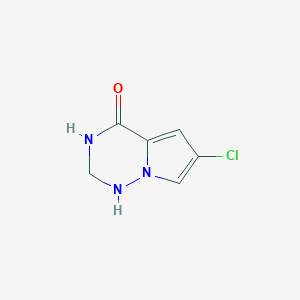 molecular formula C6H6ClN3O B12348673 6-chloro-2,3-dihydro-1H-pyrrolo[2,1-f][1,2,4]triazin-4-one 