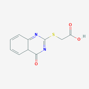 molecular formula C10H8N2O3S B12348716 Acetic acid, 2-[(3,4-dihydro-4-oxo-2-quinazolinyl)thio]- 