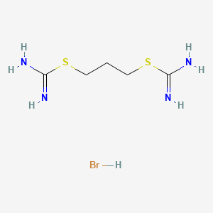 molecular formula C5H13BrN4S2 B12348759 Propylene diisothiuronium dibromide CAS No. 64039-23-2