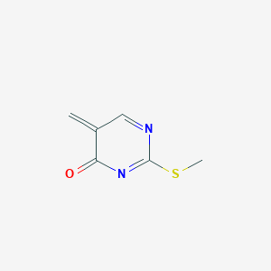 molecular formula C6H6N2OS B12348776 5-Methylidene-2-methylsulfanylpyrimidin-4-one 