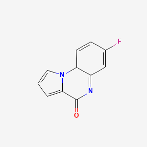 molecular formula C11H7FN2O B12348787 7-fluoro-9aH-pyrrolo[1,2-a]quinoxalin-4-one 