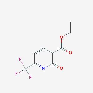 molecular formula C9H8F3NO3 B12348831 ethyl 2-oxo-6-(trifluoromethyl)-3H-pyridine-3-carboxylate 