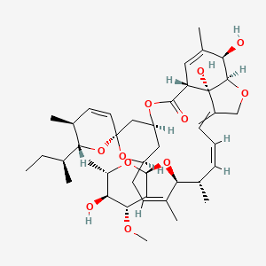 molecular formula C41H60O11 B12348838 (1'R,2R,3S,4'S,6S,8'R,10'Z,12'S,13'S,14'Z,20'R,21'R,24'S)-2-[(2S)-butan-2-yl]-21',24'-dihydroxy-12'-[(2R,4S,5S,6S)-5-hydroxy-4-methoxy-6-methyloxan-2-yl]oxy-3,11',13',22'-tetramethylspiro[2,3-dihydropyran-6,6'-3,7,19-trioxatetracyclo[15.6.1.14,8.020,24]pentacosa-10,14,16,22-tetraene]-2'-one 