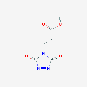 molecular formula C5H5N3O4 B12348855 3-(3,5-Dioxo-3,5-dihydro-4H-1,2,4-triazol-4-yl)propanoic acid 