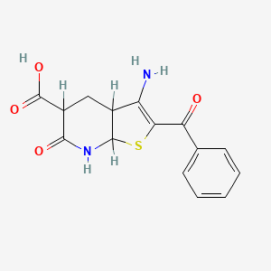 molecular formula C15H14N2O4S B12348857 3-amino-2-benzoyl-6-oxo-4,5,7,7a-tetrahydro-3aH-thieno[2,3-b]pyridine-5-carboxylic acid 