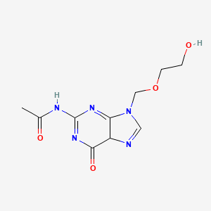 molecular formula C10H13N5O4 B12348869 N-[9-(2-hydroxyethoxymethyl)-6-oxo-5H-purin-2-yl]acetamide 