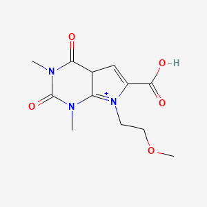 7-(2-methoxyethyl)-1,3-dimethyl-2,4-dioxo-4aH-pyrrolo[2,3-d]pyrimidin-7-ium-6-carboxylic acid