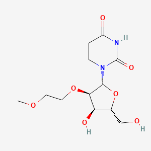 molecular formula C12H20N2O7 B12348889 1-[(2R,3R,4R,5R)-4-hydroxy-5-(hydroxymethyl)-3-(2-methoxyethoxy)oxolan-2-yl]-1,3-diazinane-2,4-dione 