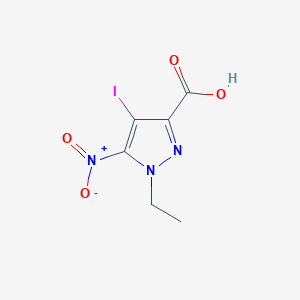 molecular formula C6H6IN3O4 B12348909 1-Ethyl-4-iodo-5-nitro-1H-pyrazole-3-carboxylic acid CAS No. 1354706-75-4