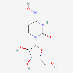 molecular formula C9H15N3O6 B12348955 (4E)-1-[(2R,3R,4S,5R)-3,4-dihydroxy-5-(hydroxymethyl)oxolan-2-yl]-4-hydroxyimino-1,3-diazinan-2-one 