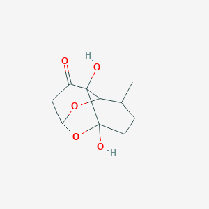 6-Ethyl-3,8-dihydroxy-2,11-dioxatricyclo[5.3.1.03,8]undecan-9-one