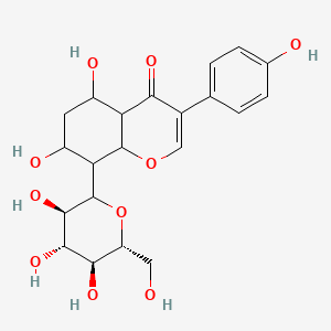 5,7-dihydroxy-3-(4-hydroxyphenyl)-8-[(2S,3R,4R,5S,6R)-3,4,5-trihydroxy-6-(hydroxymethyl)oxan-2-yl]-4a,5,6,7,8,8a-hexahydrochromen-4-one