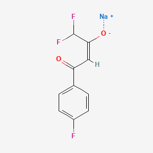 molecular formula C10H6F3NaO2 B12348994 Sodium 1,1-difluoro-4-(4-fluoro-phenyl)-4-oxo-but-2-en-2-olate 