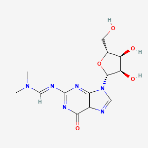 molecular formula C13H18N6O5 B12349007 N'-[9-[(2R,3R,4S,5R)-3,4-dihydroxy-5-(hydroxymethyl)oxolan-2-yl]-6-oxo-5H-purin-2-yl]-N,N-dimethylmethanimidamide 