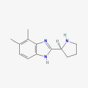 molecular formula C13H17N3 B12349027 4,5-dimethyl-2-[(2S)-pyrrolidin-2-yl]-1H-benzimidazole 