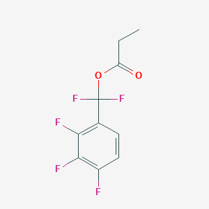 molecular formula C10H7F5O2 B12349048 Difluoro(2,3,4-trifluorophenyl)methyl propionate CAS No. 21634-97-9