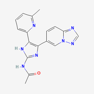 N-(5-([1,2,4]triazolo[1,5-a]pyridin-6-yl)-4-(6-methylpyridin-2-yl)-1H-imidazol-2-yl)acetamide