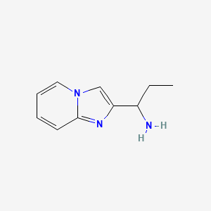 molecular formula C10H13N3 B12349070 1-Imidazo[1,2-a]pyridin-2-ylpropan-1-amine CAS No. 1255147-16-0