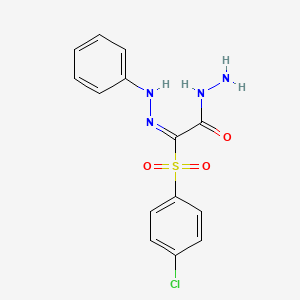 molecular formula C14H13ClN4O3S B1234908 2-(4-Chlorophenyl)sulfonyl-2-(phenylhydrazono)acetohydrazide 