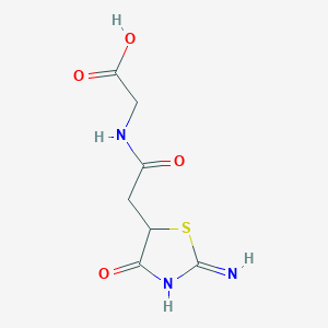 molecular formula C7H9N3O4S B12349093 2-[2-(2-Imino-4-oxo-1,3-thiazolidin-5-yl)acetamido]acetic acid 