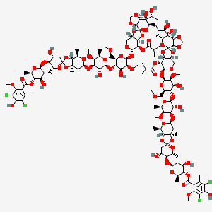 molecular formula C122H178Cl4O64 B12349103 Flambamycin, 59-deoxo-23-deoxy-59-hydroxy-, (59S)- 