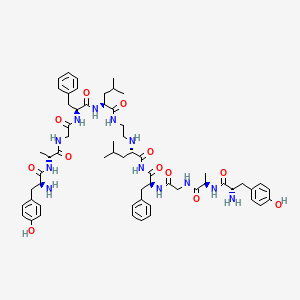 molecular formula C60H82N12O12 B1234913 Enkephalinamide-leu, ala(2)-aminoethyl dimer- CAS No. 82221-89-4