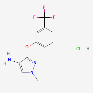 1-Methyl-3-[3-(trifluoromethyl)phenoxy]pyrazol-4-amine;hydrochloride