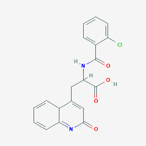 2-[(2-chlorobenzoyl)amino]-3-(2-oxo-4aH-quinolin-4-yl)propanoic acid