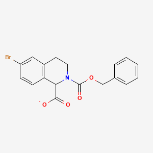 6-bromo-2-phenylmethoxycarbonyl-3,4-dihydro-1H-isoquinoline-1-carboxylate