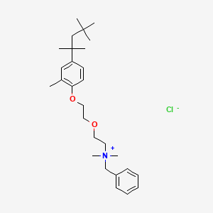 molecular formula C28H44NO2.Cl<br>C28H44ClNO2 B1234915 Methylbenzethonium chloride CAS No. 101912-16-7