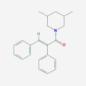 molecular formula C22H25NO B1234918 (E)-1-(3,5-dimethylpiperidin-1-yl)-2,3-diphenylprop-2-en-1-one 