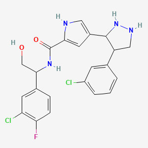 molecular formula C22H21Cl2FN4O2 B12349184 Pyrazolylpyrrole ERK Inhibitor 