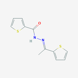 molecular formula C11H10N2OS2 B1234920 N-[(E)-1-噻吩-2-基乙叉亚氨基]噻吩-2-甲酰胺 