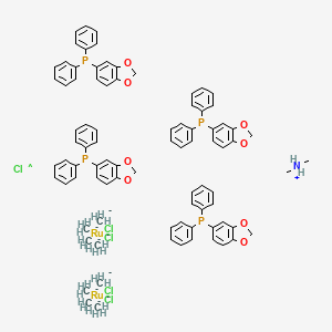 (S)-[(RuCl(SEGPHOS))2(mu-Cl)3][NH2Me2]