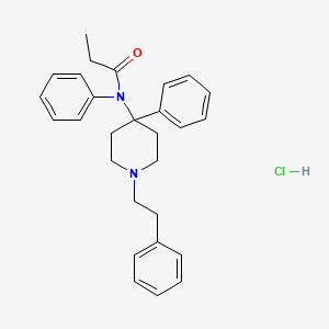 molecular formula C28H33ClN2O B12349225 N-phenyl-N-[4-phenyl-1-(2-phenylethyl)-4-piperidinyl]-propanamide,monohydrochloride CAS No. 2748301-34-8