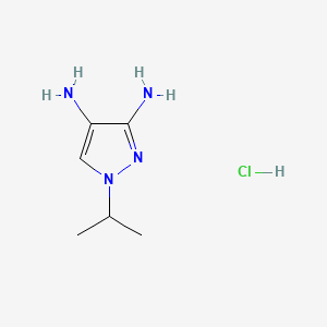 molecular formula C6H13ClN4 B12349271 1-isopropyl-1H-pyrazole-3,4-diamine CAS No. 1431964-66-7