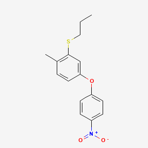molecular formula C16H17NO3S B1234929 4-Methyl-3-(n-propylthio)phenyl 4-nitrophenyl ether CAS No. 49828-23-1