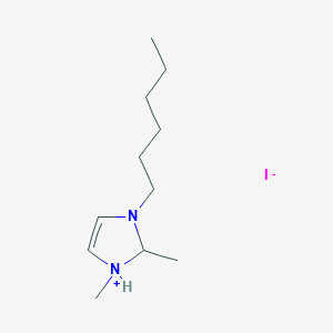 molecular formula C11H23IN2 B12349328 3-hexyl-1,2-dimethyl-1,2-dihydroimidazol-1-ium;iodide 