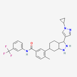 3-[3-(1-cyclopropylpyrazol-4-yl)-2,3,3a,4,5,6,7,7a-octahydro-1H-indazol-6-yl]-4-methyl-N-[3-(trifluoromethyl)phenyl]benzamide