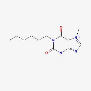 1-hexyl-3,7-dimethyl-5H-purin-7-ium-2,6-dione