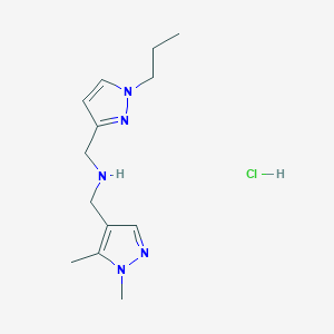 1-(1,5-dimethyl-1H-pyrazol-4-yl)-N-[(1-propyl-1H-pyrazol-3-yl)methyl]methanamine