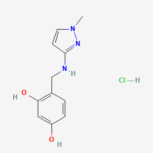 molecular formula C11H14ClN3O2 B12349413 4-[[(1-Methylpyrazol-3-yl)amino]methyl]benzene-1,3-diol;hydrochloride CAS No. 1856028-10-8