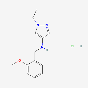 molecular formula C13H18ClN3O B12349459 1-Ethyl-N-(2-methoxybenzyl)-1H-pyrazol-4-amine CAS No. 1856093-64-5