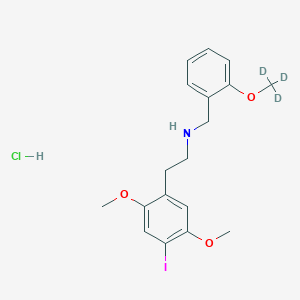 molecular formula C18H23ClINO3 B12349483 4-iodo-2,5-dimethoxy-N-[(2-methoxyphenyl)methyl]-benzeneethanamine-d3,monohydrochloride 