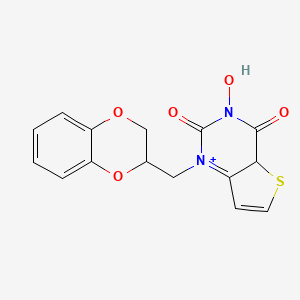 1-(2,3-dihydro-1,4-benzodioxin-3-ylmethyl)-3-hydroxy-4aH-thieno[3,2-d]pyrimidin-1-ium-2,4-dione