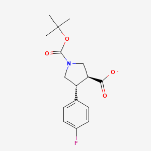 (3S,4R)-4-(4-fluorophenyl)-1-[(2-methylpropan-2-yl)oxycarbonyl]pyrrolidine-3-carboxylate